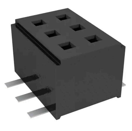 CLM-103-02-F-D-TR Samtec, CLM, CLM-103 1mm Pitch 3 Way 2 Row Vertical PCB Socket, Surface Mount, Press-In Termination