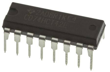 CD74HCT42E Texas Instruments , Decoder, 16-Pin PDIP