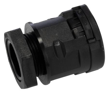 ALND-M253 PMA Straight Cable Conduit Fitting, PA 6 Black Black 25mm nominal size IP66 M25