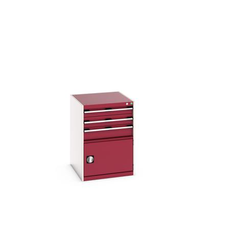 40027104-24V Bott 3 Cabinet, Steel, 900mm x 750mm x 650mm, Red