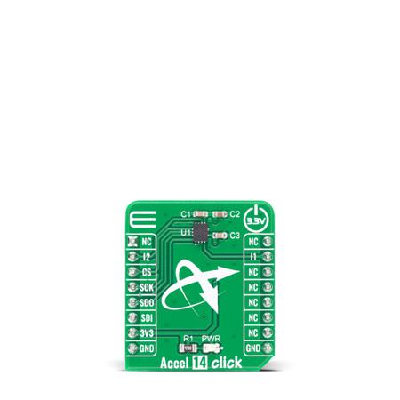 MIKROE-4185 MikroElektronika Accel 14 Click for IIS3DWB