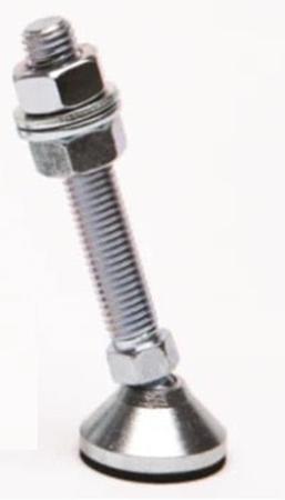 50001 Serious 12mm 32mm Dia. Rubber Levelling Adjustable Foot, 1000kg Static Load Capacity 10° Tilt Angle