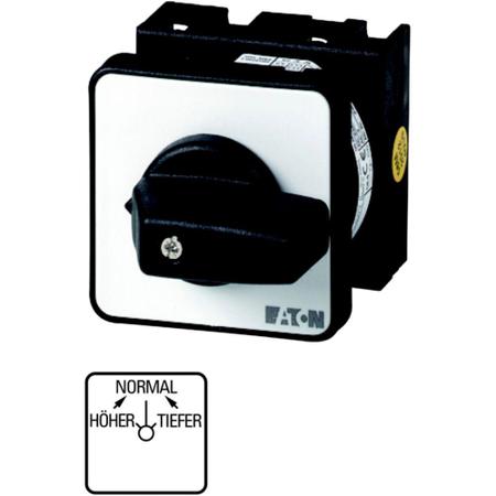 009468-T0-1-8185-E Eaton, 1P 3 Position 45° Motor Reversing Cam Switch, 690V (Volts), 20A, Short Thumb Grip Actuator