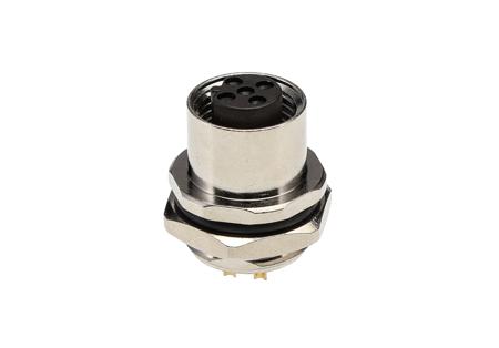 T4133412051-000 TE Connectivity M12 Series, 5 Pole Panel Mount Circular Connector Plug, Female Contacts, IP67
