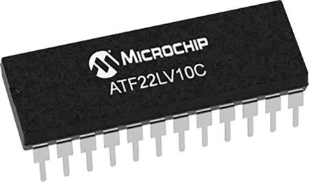 ATF22LV10C-10PU Microchip , SPLD Simple Programmable Logic Device ATF22LV10C 10 Macro Cells, 22 I/O, ISP, 10ns CMOS