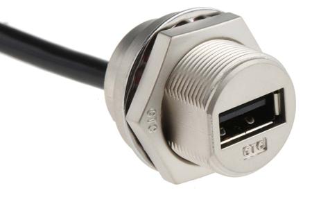 122-3031 RS PRO USB 2.0, Male USB A to Female USB A