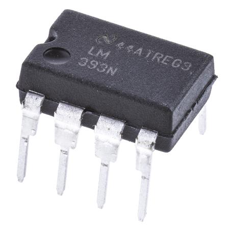LM393N/NOPB  Texas Instruments, Dual Comparator, Open Collector O/P, 1.3μs 3 to 28 V 8-Pin MDIP
