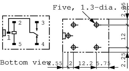 G5LE-1-E-24DC Omron PCB Mount Power Relay, 24V Coil, 16A Switching Current, SPDT