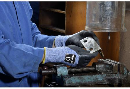 3458203---11 Mapa KRYTECH 582 Black/Blue Nitrile Assembly, Automotive Industry, Construction, Emergency Services Work Gloves, Size 11