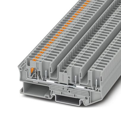 1091577 Phoenix Contact  PT 4 Series Grey, 4mm², 1-Level, Plug In, Push In Termination