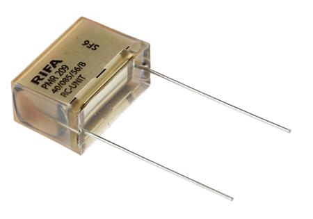 PMR209MC6220M047R30 KEMET RC Capacitor 220nF 47Ω Tolerance ±20% 250 V ac, 630V dc 1-way , Through Hole, PMR209