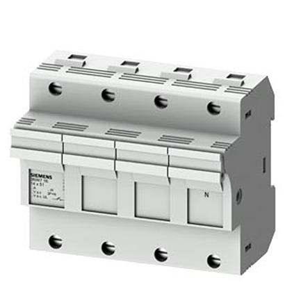 3NW7161 Siemens 50A Fuse Holder for 14 x 51mm Fuse, 3P+N, 690V