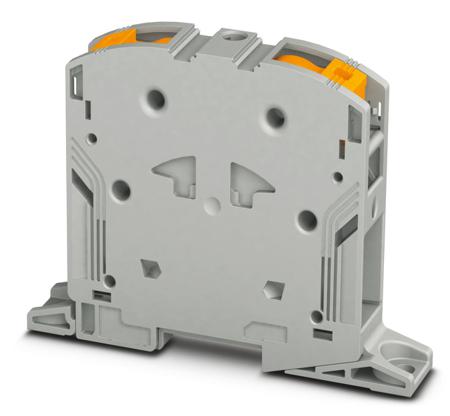 1091239 Phoenix Contact PTPOWER 95 P-F Series Grey Terminal Block, 95mm², 1-Level, PowerTurn Termination
