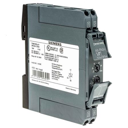 3RP2505-1CW30 Siemens 3RP25 Series DIN Rail Mount Timer Relay, 240V ac/dc, 1-Contact, 0.05 → 100h, SPST
