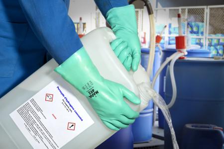 492 Mapa ULTRANITRIL  Green Nitrile Work Gloves, Size 8, Nitrile Coating