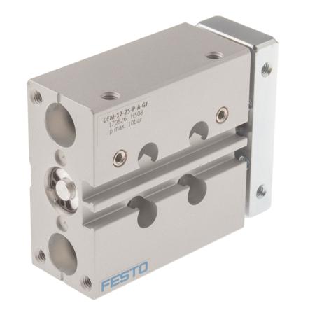 DFM-12-25-P-A-GF Festo Pneumatic Guided Cylinder - 170826, 12mm Bore, 25mm Stroke, DFM Series, Double Acting