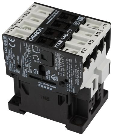 J7KN-14D-10-24 Omron J7KN Series 3 Pole Contactor - 14 A, 24 V Coil, 1NO, 5.5 kW