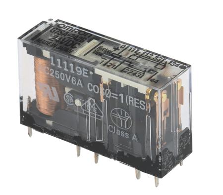 G7SA-2A2B 24VDC Omron PCB Mount Force Guided Relay, 24V dc Coil Voltage, 4 Pole, DPDT