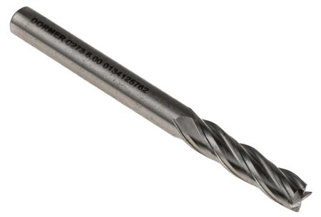 C2736.0 Dormer End Mill, 6mm Cutter, HSCo, 6 mm Shank, 24mm Cut Length