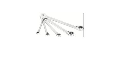 606-5 HAZET 5-Piece Wrench Set, 8 to 19 mm, Chrome Vanadium Steel