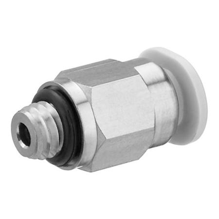 R412005119 EMERSON ? AVENTICS QR1-S-MAN Series Straight Fitting, M5 to Push In 4 mm, Threaded Connection Style,