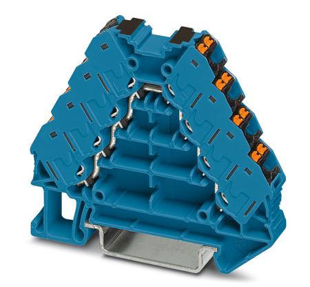 3270126 Phoenix Contact  PTRV 4-PV BU/BK Series Blue, 0.14 → 2.5mm², Push In Termination