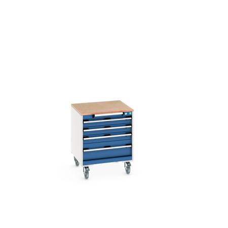 40402143-11V Bott, 4 Drawer Sheet Steel Floor Standing Storage Cabinet, 650 X 650 X 790mm