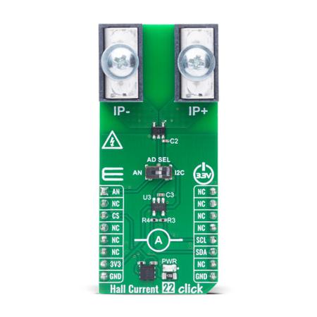 MIKROE-6632 MikroElektronika Hall Current 22 Click Power Supply for Hall Effect Current Sensor for MikroBus