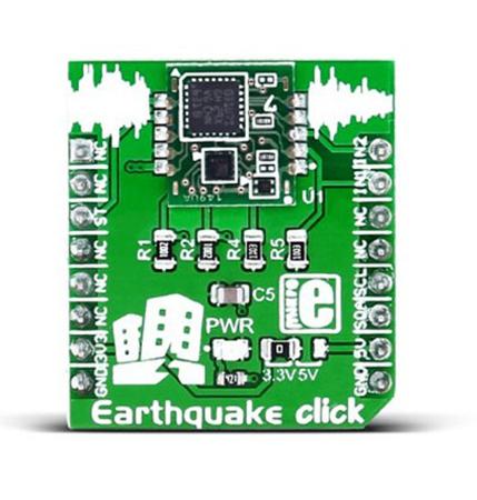 MIKROE-2561 MikroElektronika Earthquake Click Vibration Sensor MikroBus Click Board for D7S