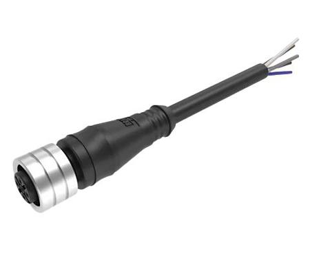120006-0002 Molex Micro-Change Series M12 Female Cable Mount Circular Connector, 3 contacts Socket