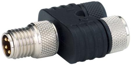 7000-88602-0000000 Murrelektronik Limited 4 Pole M8 Plug to 3 Pole M8 Plug Adapter