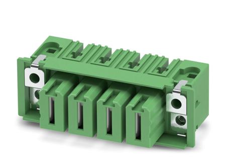 1784981 Phoenix Contact, 15.0mm Pitch, DFK-IPC 35 HC/ 4-GF-15.00, 4 Way, Pluggable Terminal Block, Feed Through Header, Solder