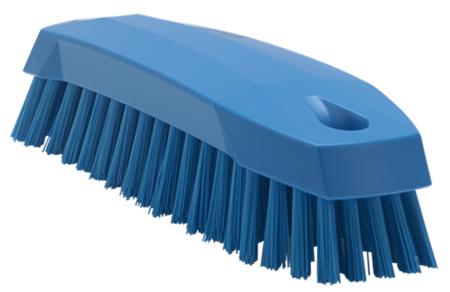 35873 Vikan Medium Bristle Blue Scrubbing Brush, 20mm bristle length, Polyester bristle material