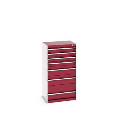 40011063-24V Bott 7 Cabinet, Steel, 1200mm x 525mm x 650mm, Red