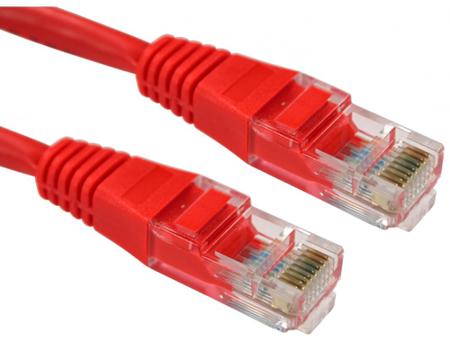 286-3432 RS PRO, 1m Cat5e, Red RJ45 to Male RJ45 Male, UTP Unshielded, Terminated PVC Sheath