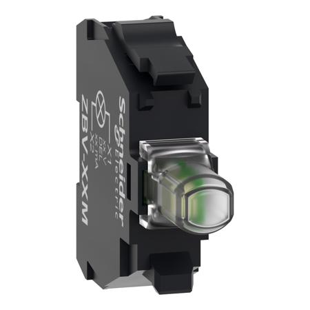 ZBVB3M Schneider Electric Harmony Series Contact Block for Use with Push Buttons, 24V, Green Light