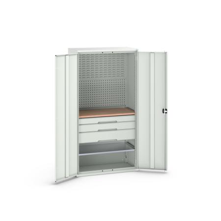 16926572.16 Bott 2 Door, 3 Drawer Sheet Steel Cupboard, 1050 x 550 x 2000mm