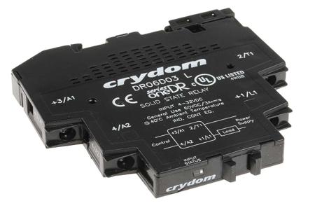 DR06D03 Sensata Crydom Solid State Interface Relay, 32 V dc Control, 3 A Load, DIN Rail Mount