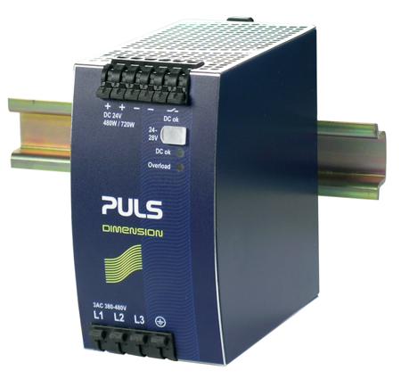QT20-241-C1 PULS QT20 DIN Rail Power Supply, 480V ac Input, 24V dc Output, 20A Output, 480W