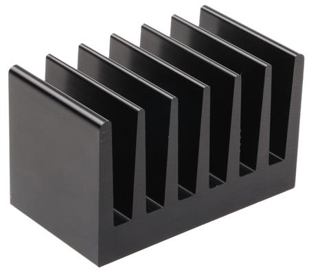 SK100-37-5-SA Fischer Elektronik Heatsink, Universal Rectangular Alu, 2.7K/W, 37.5 x 66 x 40mm