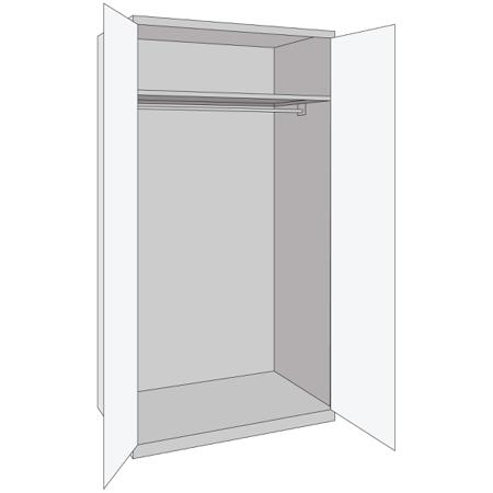214-699 RS PRO 2 Door Steel Floor Standing Cupboard, 1820 x 915 x 505mm