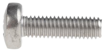 190-614 Cross Pan Head Machine Screw Stainless Steel A4 316, M6 x 20mm