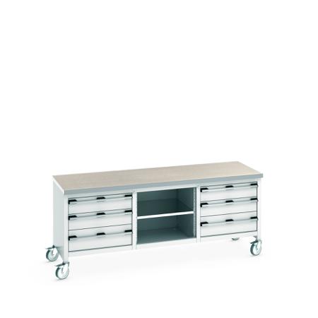 41002132-16V Bott 41002132.16V Portable Sheet Steel Workbench, 840mm x 750mm x 2000mm