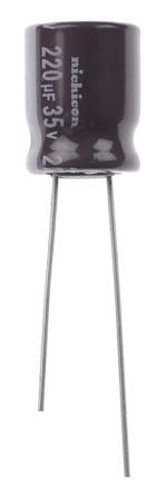 UPS1V221MPD Nichicon 220μF Aluminium Electrolytic Capacitor 35V dc, Radial, Through Hole -