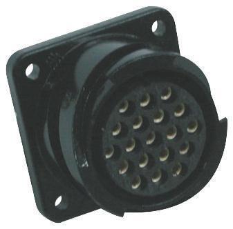 ITS3102A10SL-4PF7 Glenair 2 Way Panel Mount MIL Spec Circular Connector Receptacle, Pin Contacts,Shell Size 10SL, MIL-DTL-5015