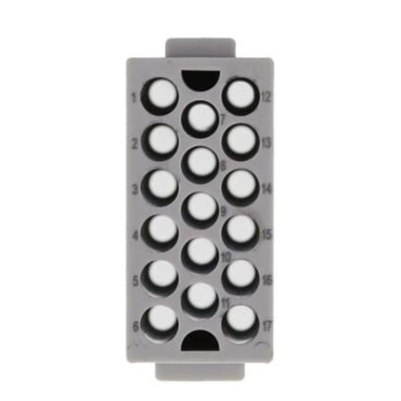 1414356 Phoenix Contact Heavy Duty Power Connector Module, 10A, Male, HC-M-17 Series, 17 Contacts