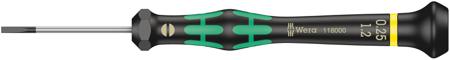 05117997001 Wera Slotted Precision Screwdriver, 2.5 x 0.35 mm Tip, 40 mm Blade, 137 mm Overall