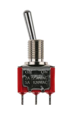448-0747 RS Pro SPDT Toggle Switch, On-On, Panel Mount