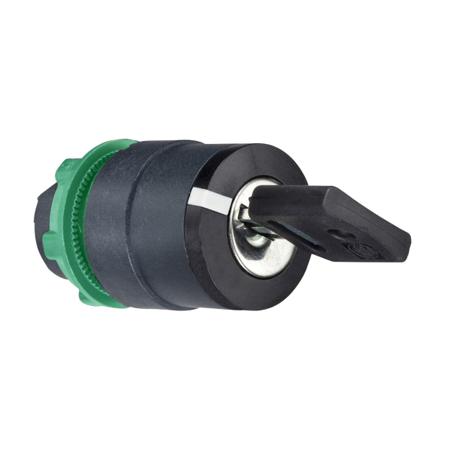 ZB5AG2 Schneider Electric Harmony XB5 2-position Key Switch Head, Latching, 22mm Cutout