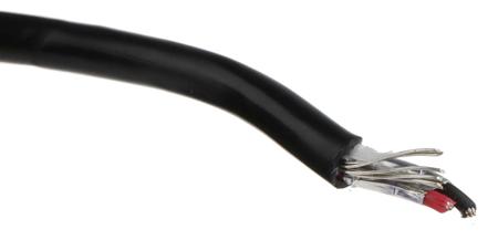 8451 010500 Belden8451 Series Line level Low Voltage signal Cable, 0.36 mm² CSA, 3.51mm od, 152m, Black